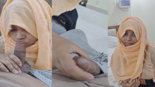 Hijabi Wife Giving – Blowjob To Lover , And Talking