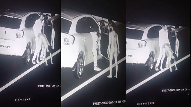 Businessman Wife Fucking Car Driver in Cctv on highway