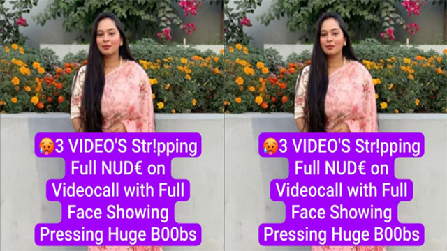 Horny Big Boobie Desi Girl 13Min Stripping – Full Nude on Videocall with Full Face