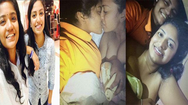 Happy indian Lesbian Couple Topless Nude